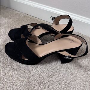 A New Day Black Block Heel Sandals